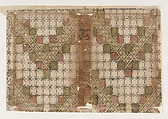 Book cover with overall geometric pattern, Anonymous , 19th century, Relief print (wood or metal)