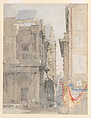 St. Eustache, Paris, David Cox British, Watercolor and graphite