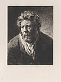 Head of an Old Man, after Rembrandt, Jules-Ferdinand Jacquemart French, Etching