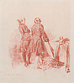 The Print Enthusiast, after a drawing by Meissonier, Jules-Ferdinand Jacquemart French, Etching