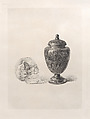 Crystal Skull and Jade Vase, Jules-Ferdinand Jacquemart French, Etching