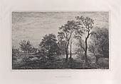 Landscape, after a sketch by Eglon van der Neer, Charles Jacque French, Etching
