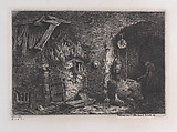 The Well, Charles Jacque French, Etching