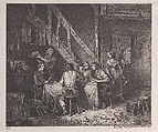 Peasants Eating, Charles Jacque French, Etching, fourth state of four