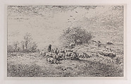 The Truffle Hunter, Charles Jacque  French, Etching