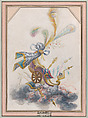 Design for a Lampas Silk with a Triumphal Chariot on a Cloud, Philippe de Lasalle French, Watercolor and gouache over graphite underdrawing