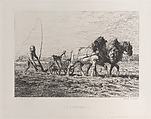 Plowing, Charles Jacque  French, Etching
