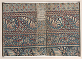 Book cover for Volpi's Poesie with red and blue floral, paisley, and geometric patterns, Remondini Family (Italian, 1649–1861), Relief print (wood or metal)