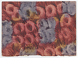 Sheet with overall curved abstract pattern, Anonymous  , 19th century, Relief print (wood or metal)
