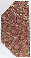 Book cover with overall red curved line pattern, Anonymous , 19th century, Relief print (wood or metal)