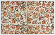 Book cover with overall floral pattern, Anonymous  , 18th century, Relief print (wood or metal)