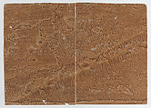 Brown paste paper book cover, Anonymous , 18th century, Relief print (wood or metal)