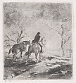 The Watering Hole, Charles Jacque French, Drypoint and roulette