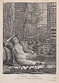 Femme Turque, qui repose sur le Sopha sortant du bain, plate 46 from "Recueil de cent estampes représentent differentes nations du Levant", Jean Baptiste Vanmour French, Engraving