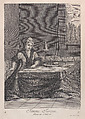 Femme Turque, filant au Tandour, plate 47 from "Recueil de cent estampes représentent differentes nations du Levant", Jean Baptiste Vanmour French, Etching and engraving