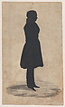 Silhouette of John Quincy Adams, William Henry Brown American, Cut paper with gray wash
