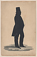 Silhouette of Mr. Pierce of Springwater, New York, William Henry Brown American, Cut paper against a lithographic background