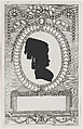 Silhouette of Trapp, Stiftsfräulein, Wilhelm Ackermann  German, Cut paper pasted on etched frames