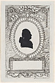Silhouette of Graf Lodroni, Wilhelm Ackermann  German, Cut paper pasted on etched frames