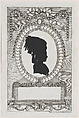 Silhouette of Gräfin Ferrari, Wilhelm Ackermann  German, Cut paper pasted on etched frames