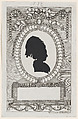 Silhouette of Gräfin Enzenberg, Stiftsfräulein, Wilhelm Ackermann  German, Cut paper pasted on etched frames