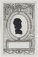 Silhouette of Gräfin Coreth, Wilhelm Ackermann  German, Cut paper pasted on etched frames