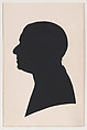 Silhouette of Reverend Glenn Tilley Morse, Alice Morse Achorn  American, Cut paper