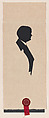 Silhouette of an unknown man, M. Bliss  British, Cut paper
