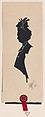 Silhouette of an unknown woman in a hat, M. Bliss  British, Cut paper