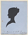 Silhouette of Miss Roxanna G. Smith, 19, North Bangor, Maine, Galen Jerome Brewer American, Hollow cut paper
