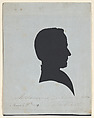 Silhouette of M. Lawrence Libbey, Portland, Maine, Aged 32, Galen Jerome Brewer American, Hollow cut paper