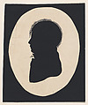 Silhouette of an unknown man, Moses Chapman  American, Hollow cut paper with pen and ink additions
