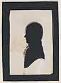 Silhouette of an unknown man, Moses Chapman  American, Hollow cut paper with pen and ink additions