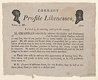 Advertisement for profile likenesses by Moses Chapman, Anonymous  , American, 19th century, Letterpress