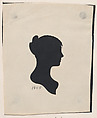 Silhouette of Mrs. Anna Little Peabody, Moses Chapman  American, Hollow cut paper