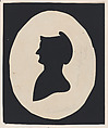 Silhouette of Mrs. Chapman, mother of the artist, Moses Chapman  American, Hollow cut paper