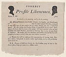 Advertisement for profile likenesses by Moses Chapman, Anonymous , American, 19th century, Letterpress