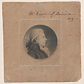 Portrait of Mr. Cowper of America, to right, Gilles Louis Chrétien  French, Etching and aquatint