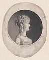 Portrait of a woman to right, Gilles Louis Chrétien  French, Etching and aquatint