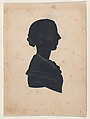 Silhouette of a man facing left, Rufus K. Cummings American, Cut paper heightened with graphite
