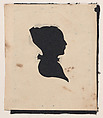 Silhouette of young woman, to right, William Chamberlain  American, Hollow cut paper