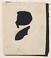 Silhouette of Giles H. Case, to left, William Chamberlain  American, Hollow cut paper