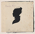 Silhouette of Pearley Rose, to left, William Chamberlain American, Hollow cut paper