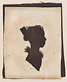 Silhouette of an unknown young woman, to right, William Chamberlain  American, Hollow cut paper