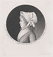 Portrait of a woman in a bonnet, Gilles Louis Chrétien  French, Etching and aquatint