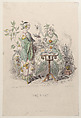 Thé & Café, from "Les Fleurs Animées", J. J. Grandville French, Wood engraving, hand-colored