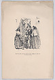 A provincial family was forced to pay a high price for an insignificant show, from "Little Miseries of Human Life", J. J. Grandville  French, Wood engraving