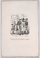 He was only waiting to make fun of the pursuer and the pursuit, from "Little Miseries of Human Life", J. J. Grandville  French, Wood engraving