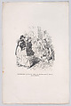 Only everywhere are water faucets, watering cans of any shape, shovels and pots of any size, from "Little Miseries of Human Life", J. J. Grandville  French, Wood engraving