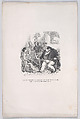 I was deprived of the happiness to pick it up... I saw a hundred times an agile rival offer it smiling to our common goddess, from "Little Miseries of Human Life", J. J. Grandville  French, Wood engraving